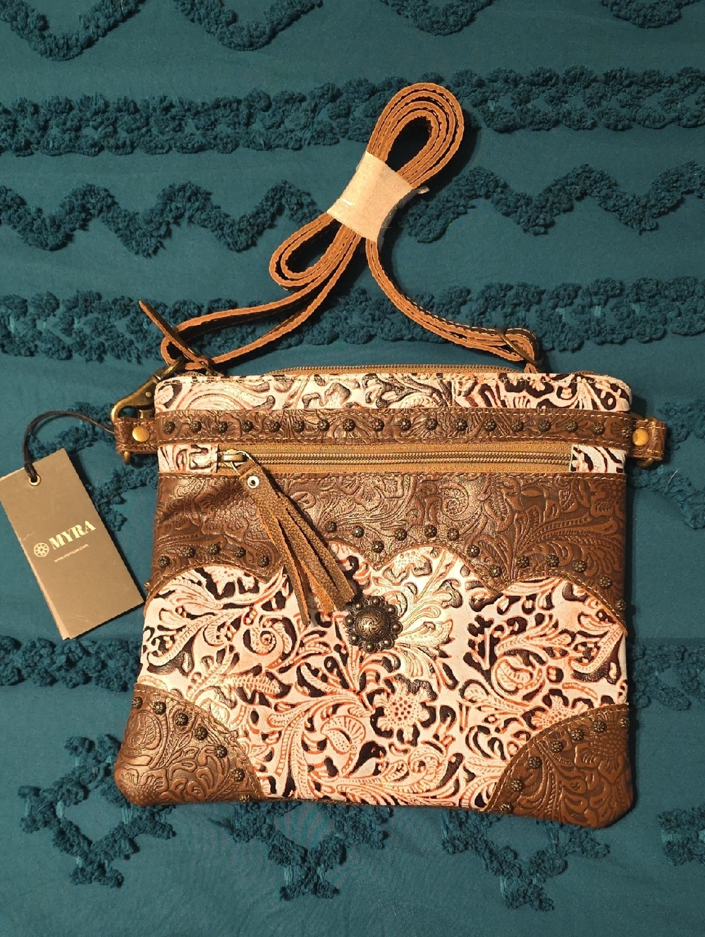 NWT Myra Bag Tooled Crossbody Bag
